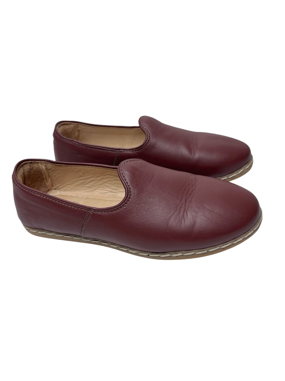 CHARIX Classic Leather Slip-On Shoes in Bordeaux size 8.5 (38.5)